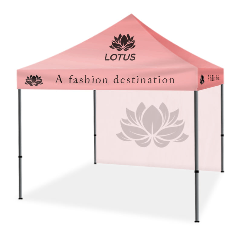 Custom Pop-Up Tent 10 x 10 ft with Back Wall