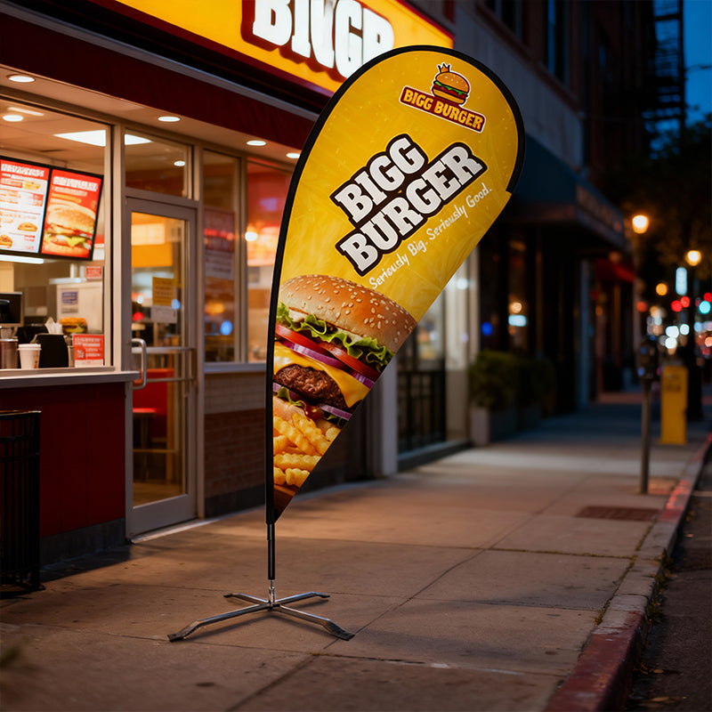 9 Foot Teardrop Wings Advertising Flag