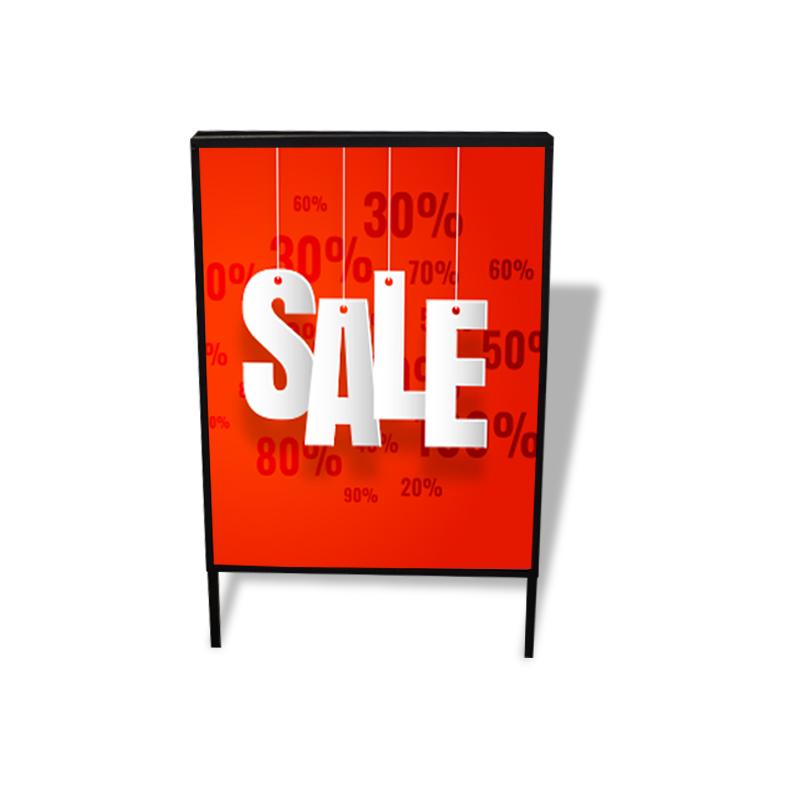 Top Loader A Frame Sidewalk Sign Front Side