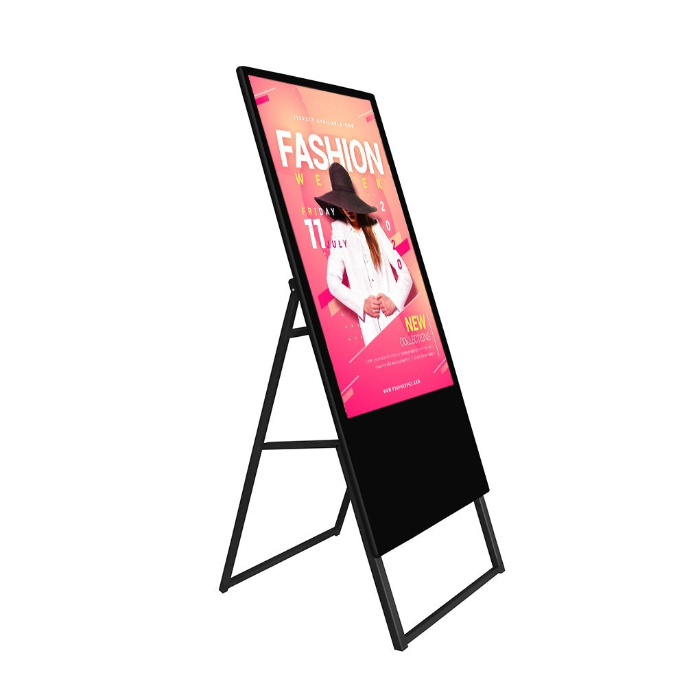 Hyper Lumin™ Digital AFrame Signage, Folding 43" Display Sign 1Adisplay