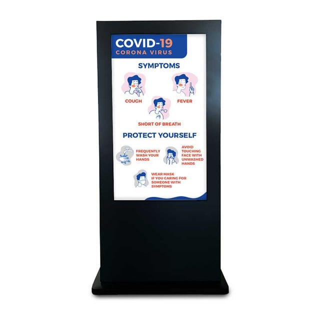 Hyper Lumin™ Outdoor Digital Signage - Touch Screen Kiosk, 65 Inch