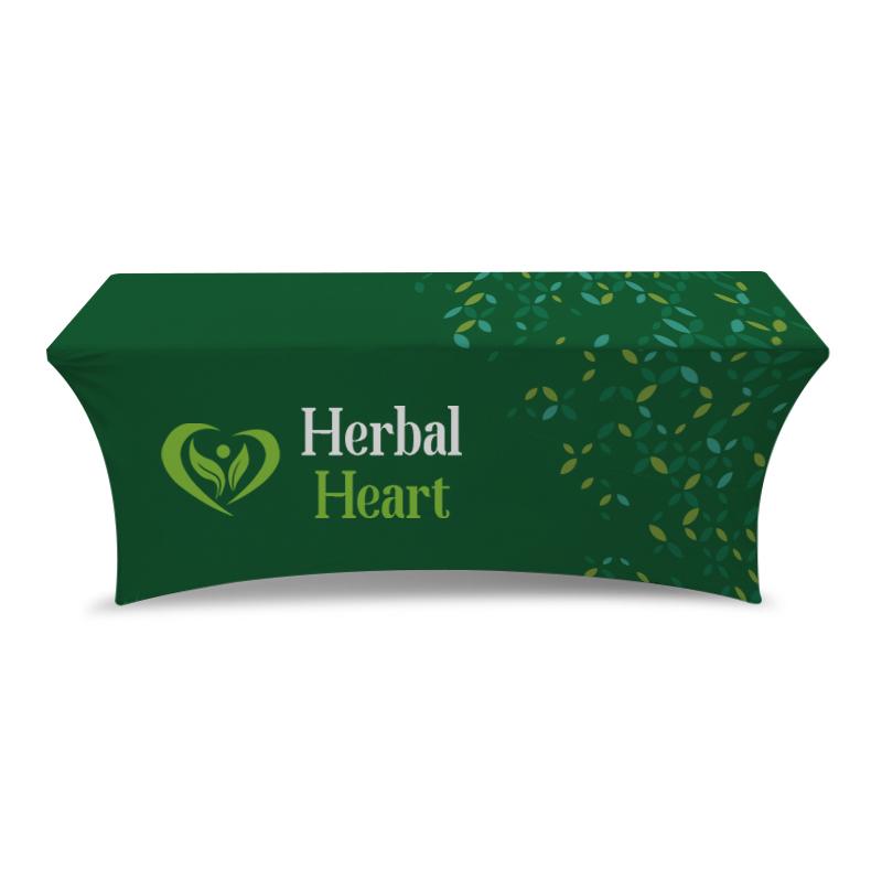 Anti-Bacterial Stretch Fabric 6 Foot Table Cover Front View