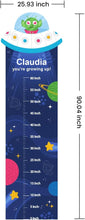 Load image into Gallery viewer, Personalized Growth Chart for Kids Measuring Height - Alien Invasion Theme
