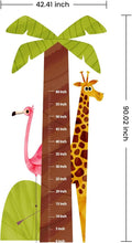 Load image into Gallery viewer, Kids Height Chart Wall Sticker, Growth Chart Ruler, Giraffe Wall Stickers Wall Decal
