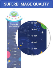 Load image into Gallery viewer, Personalized Growth Chart for Kids Measuring Height - Alien Invasion Theme
