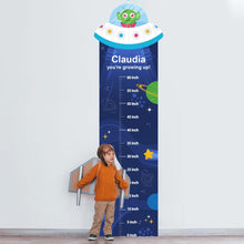 Load image into Gallery viewer, Personalized Growth Chart for Kids Measuring Height - Alien Invasion Theme
