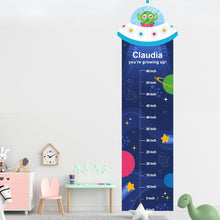 Load image into Gallery viewer, Personalized Growth Chart for Kids Measuring Height - Alien Invasion Theme
