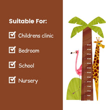 Load image into Gallery viewer, Kids Height Chart Wall Sticker, Growth Chart Ruler, Giraffe Wall Stickers Wall Decal
