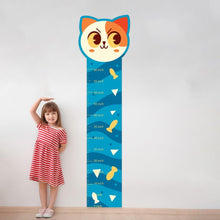 Load image into Gallery viewer, Kids Height Chart, Cat Theme Wall Sticker, Nursery Wall Art Sticker, Kids Room Growth Chart
