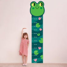 Load image into Gallery viewer, Kids Height Chart, Frog Theme Wall Sticker, Nursery Wall Art Sticker, Kids Room Growth Chart
