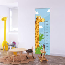 Load image into Gallery viewer, Animal Kids Height Measurement Chart, Giraffe Wall Decal Sticker, Kids Room Growth Chart
