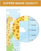 Load image into Gallery viewer, Animal Kids Height Measurement Chart, Giraffe Wall Decal Sticker, Kids Room Growth Chart
