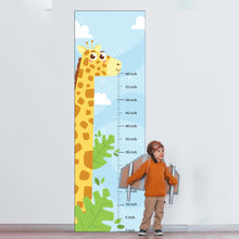 Load image into Gallery viewer, Animal Kids Height Measurement Chart, Giraffe Wall Decal Sticker, Kids Room Growth Chart
