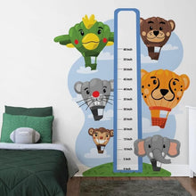 Load image into Gallery viewer, Kids Height Growth Chart for Kids, Height Measurement Ruler Wall Sticker Jungle Safari Character Theme
