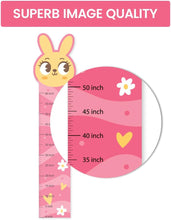 Load image into Gallery viewer, Kids Height Chart, Rabbit Theme Wall Sticker, Animal Wall Decal, Kids Room Growth Chart
