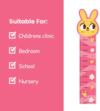 Load image into Gallery viewer, Kids Height Chart, Rabbit Theme Wall Sticker, Animal Wall Decal, Kids Room Growth Chart
