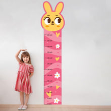 Load image into Gallery viewer, Kids Height Chart, Rabbit Theme Wall Sticker, Animal Wall Decal, Kids Room Growth Chart
