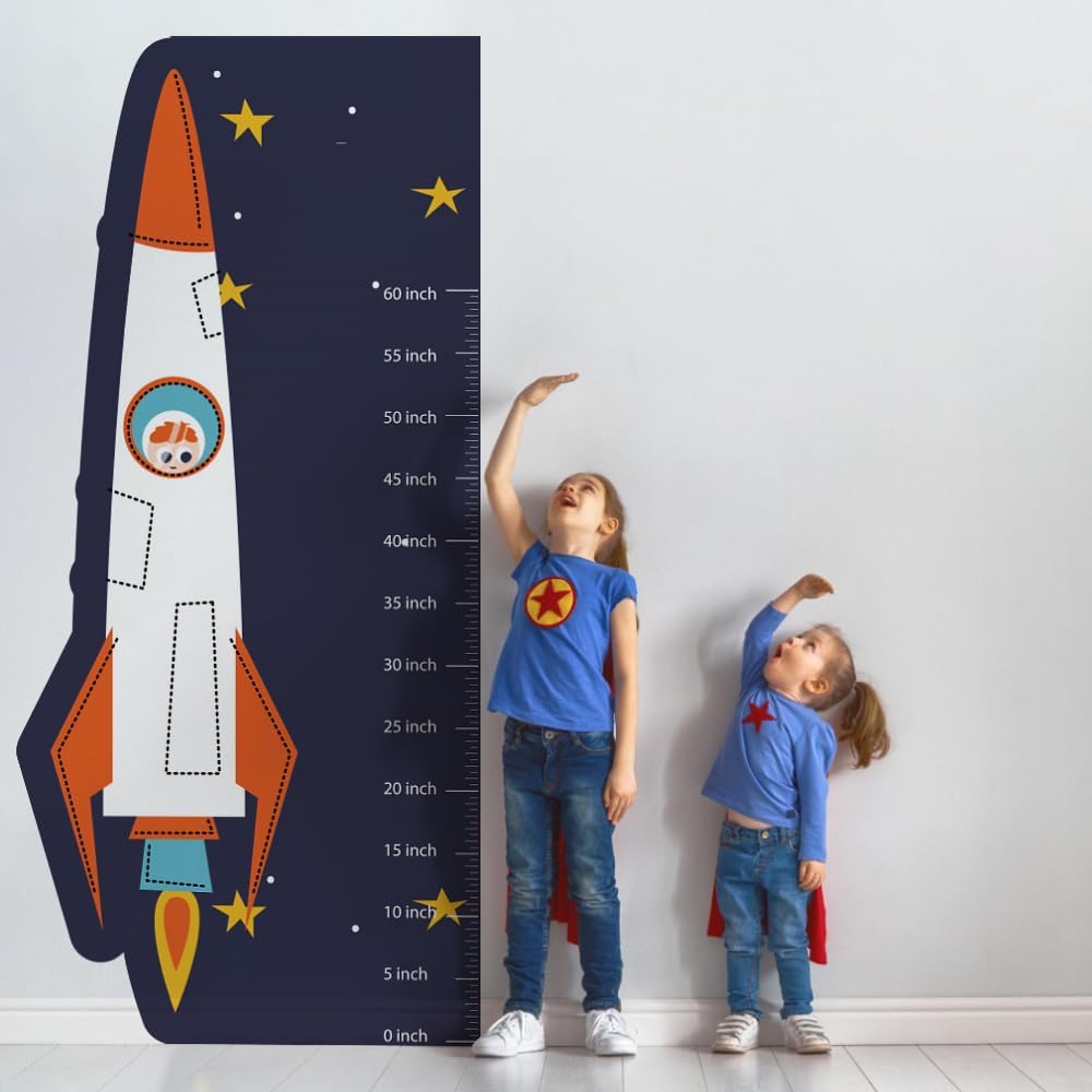 Space Theme Kids Height Chart, Growth Chart Height Ruler with Measuring Scale