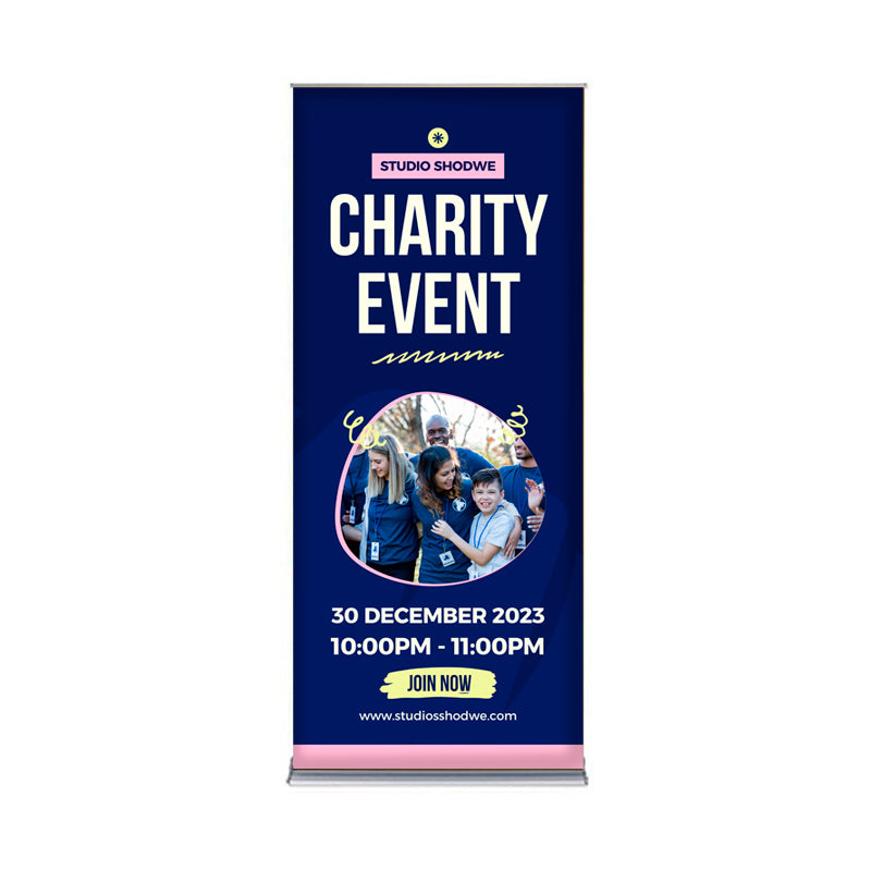 Retractable Banner Stand, R1-Trak™ Roll Up Banner - 36 x 80 Inches