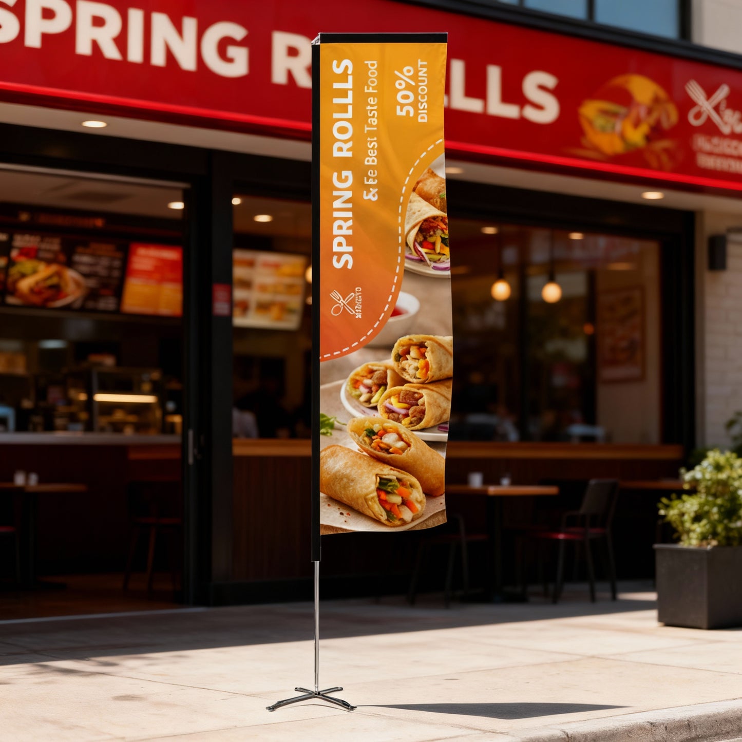 8.5 Foot Rectangle Wingz Advertising Flag