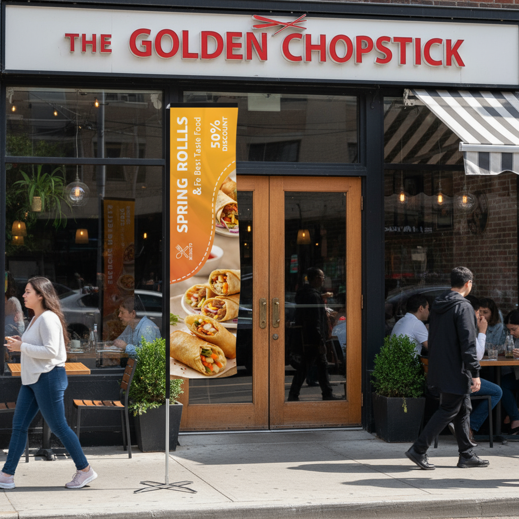 8.5 Foot Rectangle Wingz Advertising Flag