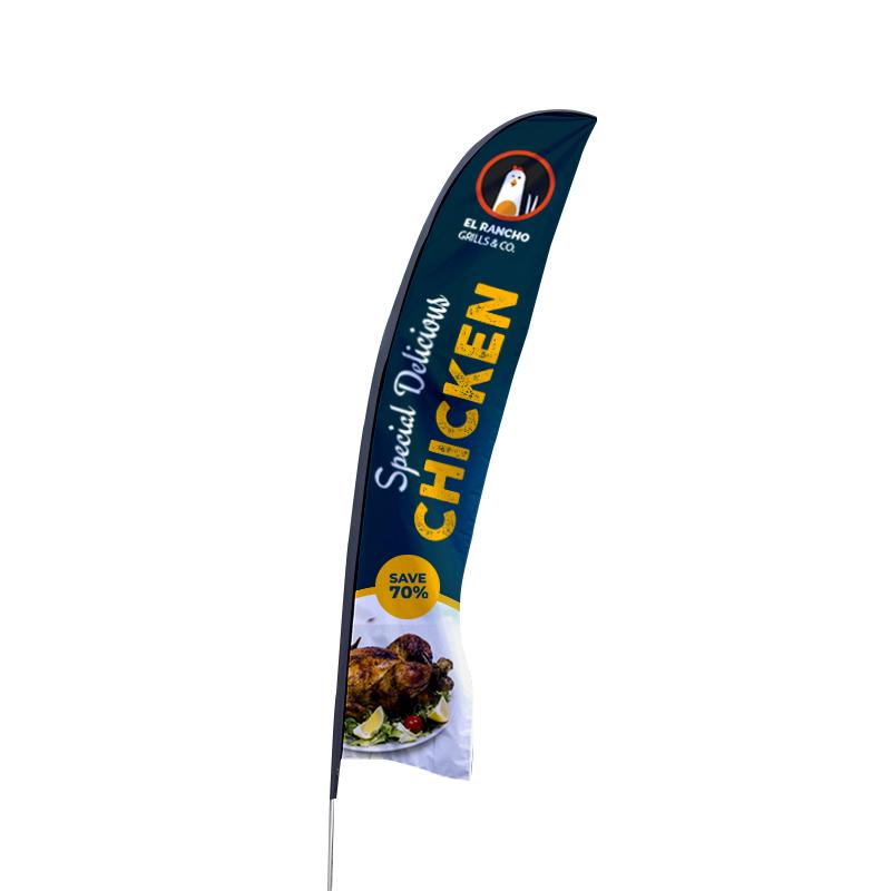 15 Foot Feather Flag Banner For Restaurant